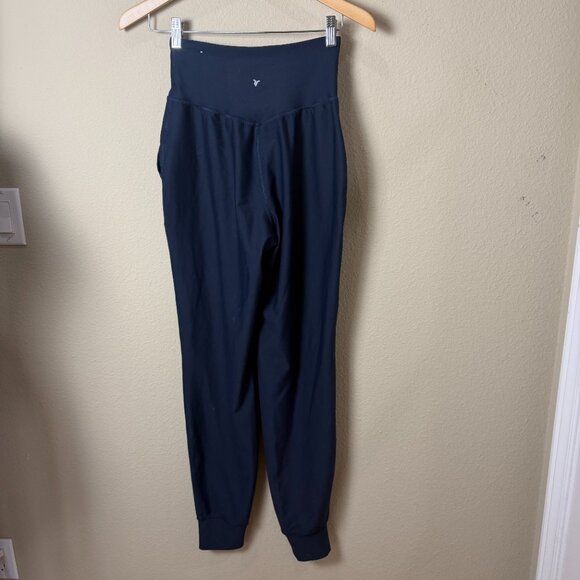 OLD NAVY ACTIVE Powersoft High Rise Joggers Leggings Go Dry Sz small tall navy - Picture 6 of 8